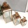 Summary metal, glass Lantern "Points" copper nr 3 pcs 55x18x18 37.5x14.5x14.5 26x10x10 cm