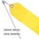 Ribbon for rhythmic gymnastics with a stick Grace Dance, 4 m, yellow color