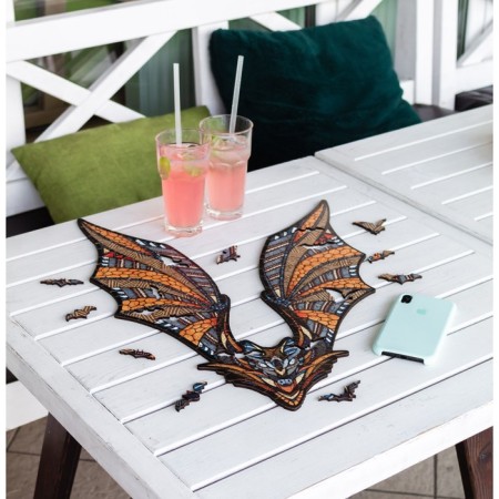Wooden, figured puzzle Ewa bat-4