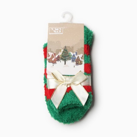 Women's socks, red/green color, size 36-40-2
