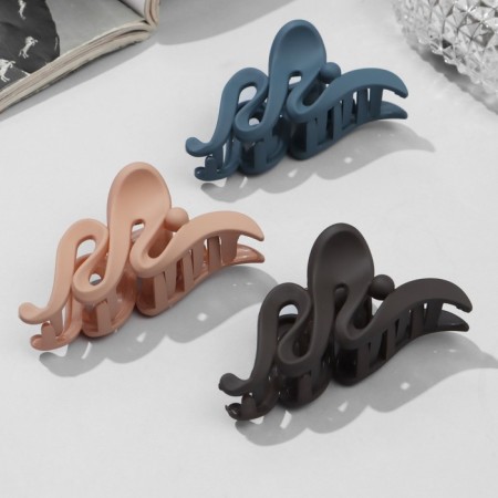 Hair crab "Matte" wave tilt, 7.5 cm, mix-3