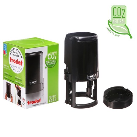 Equipment for round printing automatic Trodat Printy 4642, diameter 42 mm, with a lid, black body