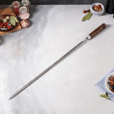 Shampoo Armenian "Lux", 70 cm x 3 mm, lacquered handle working part 55 cm