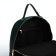 Women's backpack made of artificial leather with lightning, 2 pockets, green color