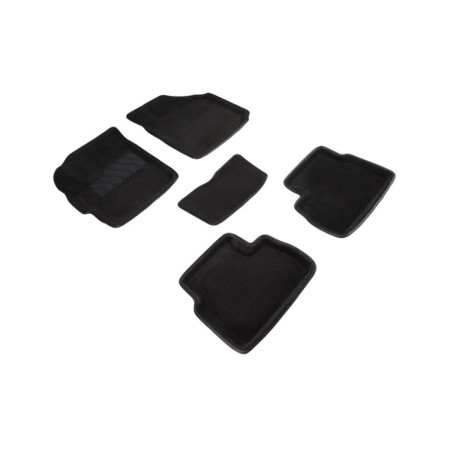 Pile rug for Daewoo Matiz II, 2000-, Black