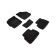 Pile rug for Daewoo Matiz II, 2000-, Black