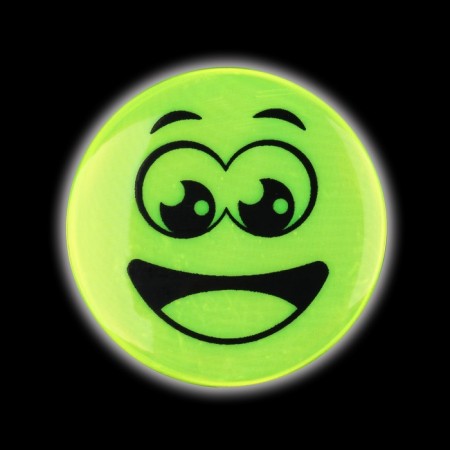 Reflective icon "Surprised smile", d = 5.8 cm, color mix-5