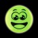 Reflective icon "Surprised smile", d = 5.8 cm, color mix