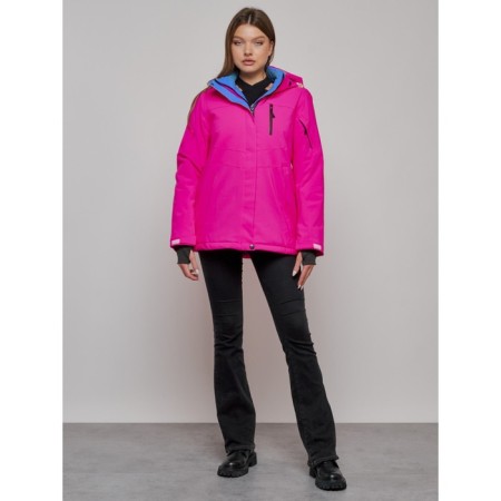 Ski jacket female, size 48, pink color-8