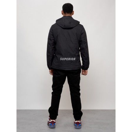 Sports male jacket, size 52, black color-10