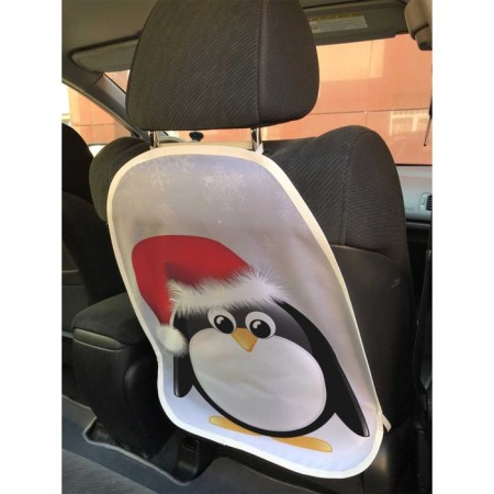 Protective cloak on the back of the car's seat "Penguin in a hat"