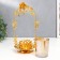 Summary metal, glass per 1 candle "Flower arch" D-5 cm, gold 9.5x11x20 cm