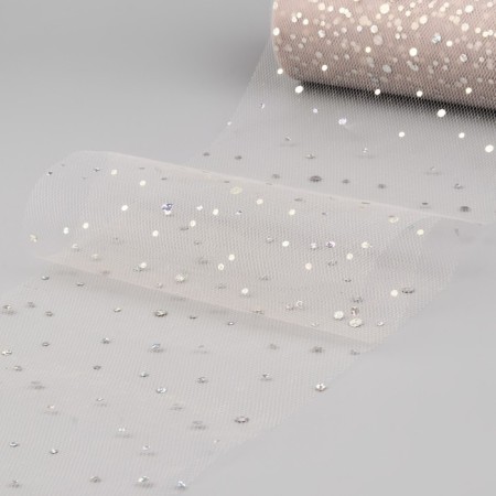 Fatin with sparkles, 15 cm, 11 ± 1 g/sq.m, 23 ± 1 m, color beige No. 37-1