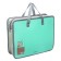 Folder with A4+handles, 332 x 268 x 90 mm, Erichkrause "Matt Pastel Bloom", 600 μm, lightning from above, green