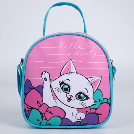 Children's bag for a girl "Cat" 16*17cm, artificial leather-4