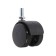Furniture wheel, d = 40 mm, pin, black