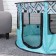 An animal aviary, a tent with a pattern, round, 90 x 55 cm, blue
