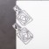 Earrings Metal "Gate" two squares, color silver