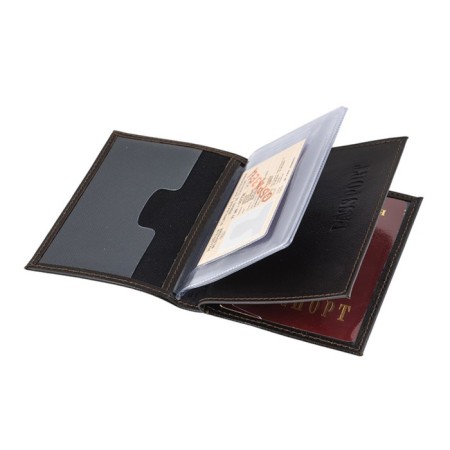 Cover for autoDocations and passports, brown color-1