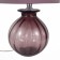 ST LUCE bedside lamp. SL968.604.01. Ampolla. 1x60 W, E27, 35x35x54 cm, chromium color, purple