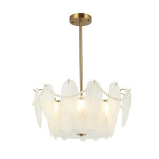 Crystal chandelier Gerhort G21134/6B GD+WT, 6x40W, E14, 98x50x50 cm, gold color