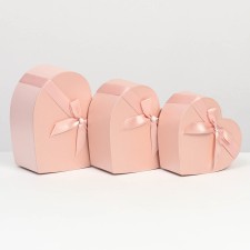 Set of boxes 3 in 1 heart l: 24x23x10 M: 21x20x9 s: 18.5x18x8 cm