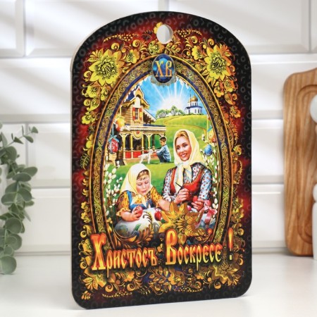 Board of Easter "Christ is risen. Family lunch", 19.5 × 27.5 cm-1