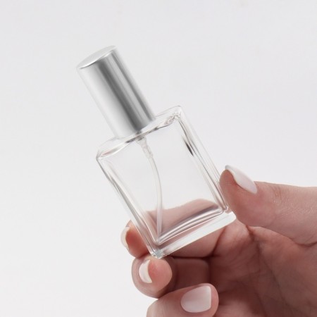 Perfume bottle, with a spray, 15 ml, silver color-11