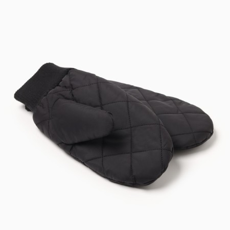 Women's mittens minku, black color, 24 cm-1