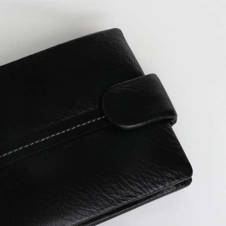 Male purse on the button, separation for SIM cards, black color-2