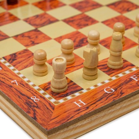 Board game 3 in 1 "Monel": backgammon, checkers, chess, 24 x 24 cm-1