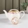 Kettle porcelain harness "rosali", 800 ml, white color