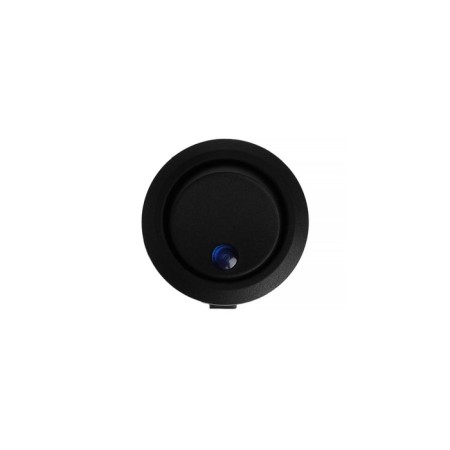 Round black switch with blue indication, 12 V, 20 A, 3 contacts-1