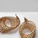 Earrings Metal "interweaving" thread, color gold