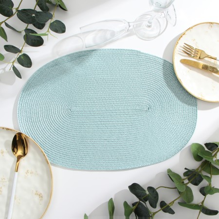 Serving shade "Oval", central blue, 45*30 cm