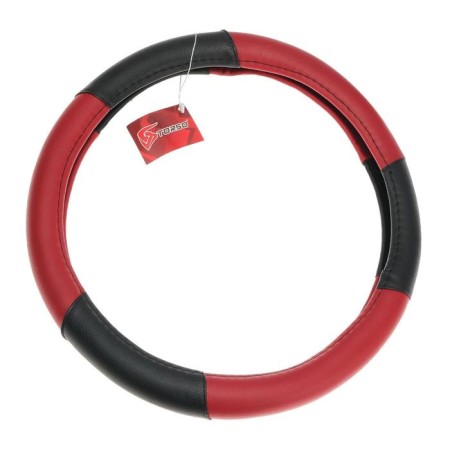 Torso steering wheel, Pu, combined, size 38 cm, black and red-2