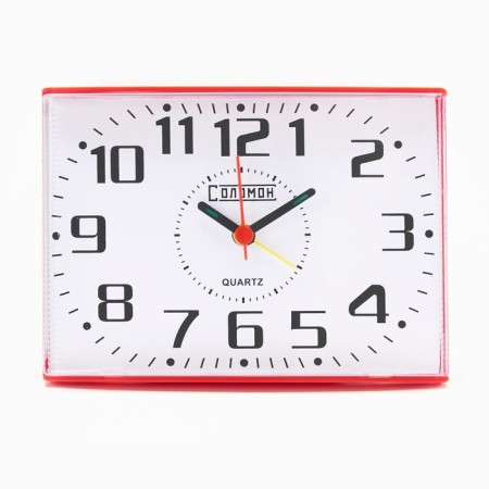 Solomon alarm clock, 14 x 10 cm, red