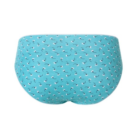 Panties Female Slips "Flowers", green color, size 50/xl-9