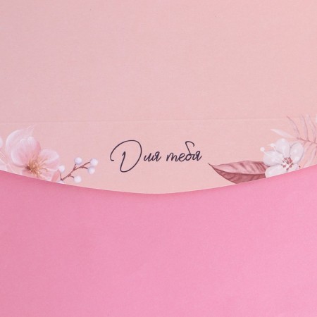 Gift envelope with the inner pocket "Pull the views", flowers, 20 × 9.5 cm-2