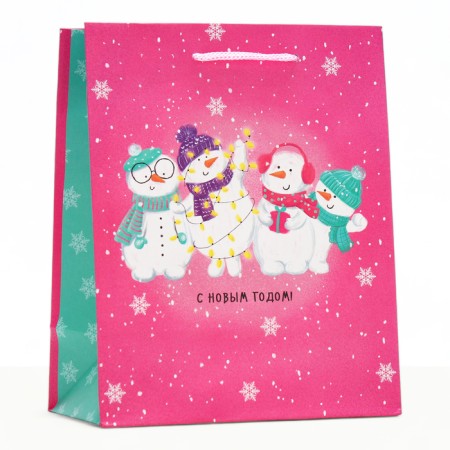 Gift package "Snowmen", 18 x 22.3 x 10 cm-1