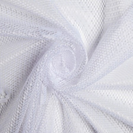 Tulle to the kitchen without curtain tape, 200x165 cm, white color, 100% polyester-3