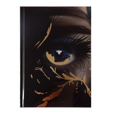 College-wiper in a solid cover of 7BC, A5, 64 sheets, deep look, block in a cage, glossy lamination, foil embossing