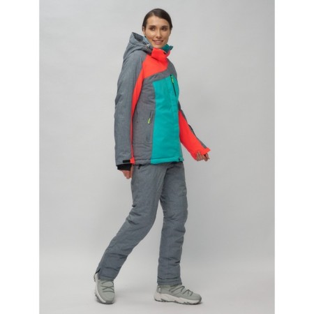 Ski suit female, size 44, green color-12