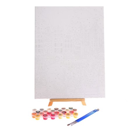 Picture on numbers on canvas with a subframe "Romantic evening", 40x30 cm-6