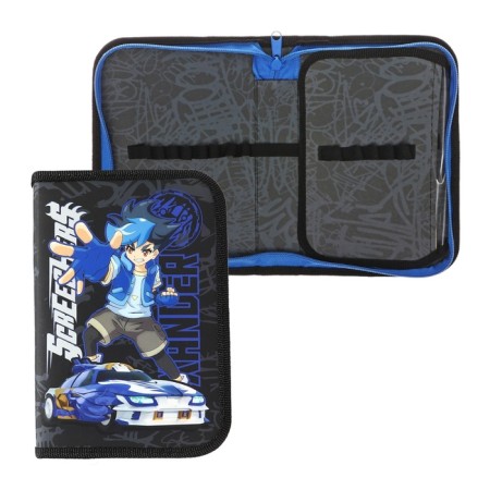 Penal 1 section, 130x200, folding bar, laminated cardboard, for a boy, blue/black, Seventeen