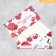 Money envelope "Congratulations with all my heart" embossing, red flowers, 16.5 x 8 cm