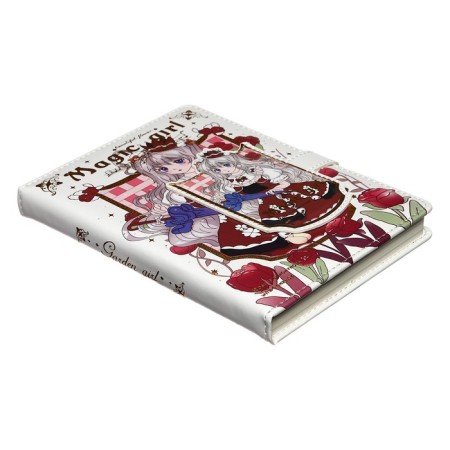 Gift notebook, A6+, 132 sheets, color block, with a curly refrain on a magnet, PVC cover, "Anime", mix-5