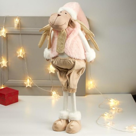 Interior doll "Losik in pink fur vestar" 85x15x27 cm-4