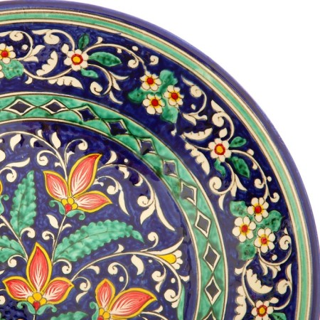 Largan Rishtan ceramics "Flowers", 33 cm, Blue Mix-3