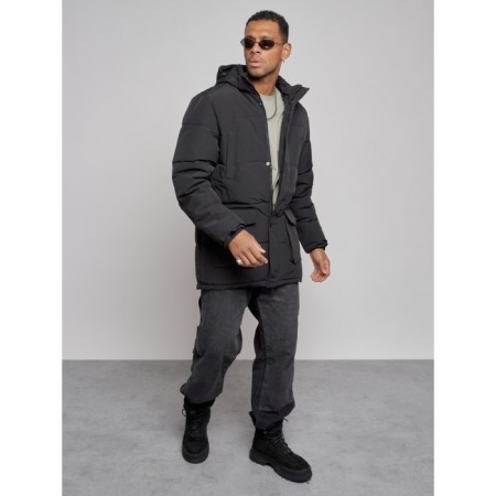 Extensive male winter park, size 58, black color-7